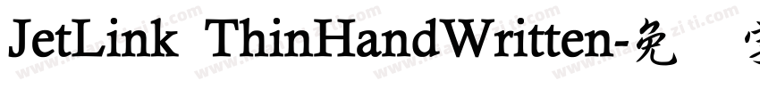 JetLink ThinHandWritten字体转换